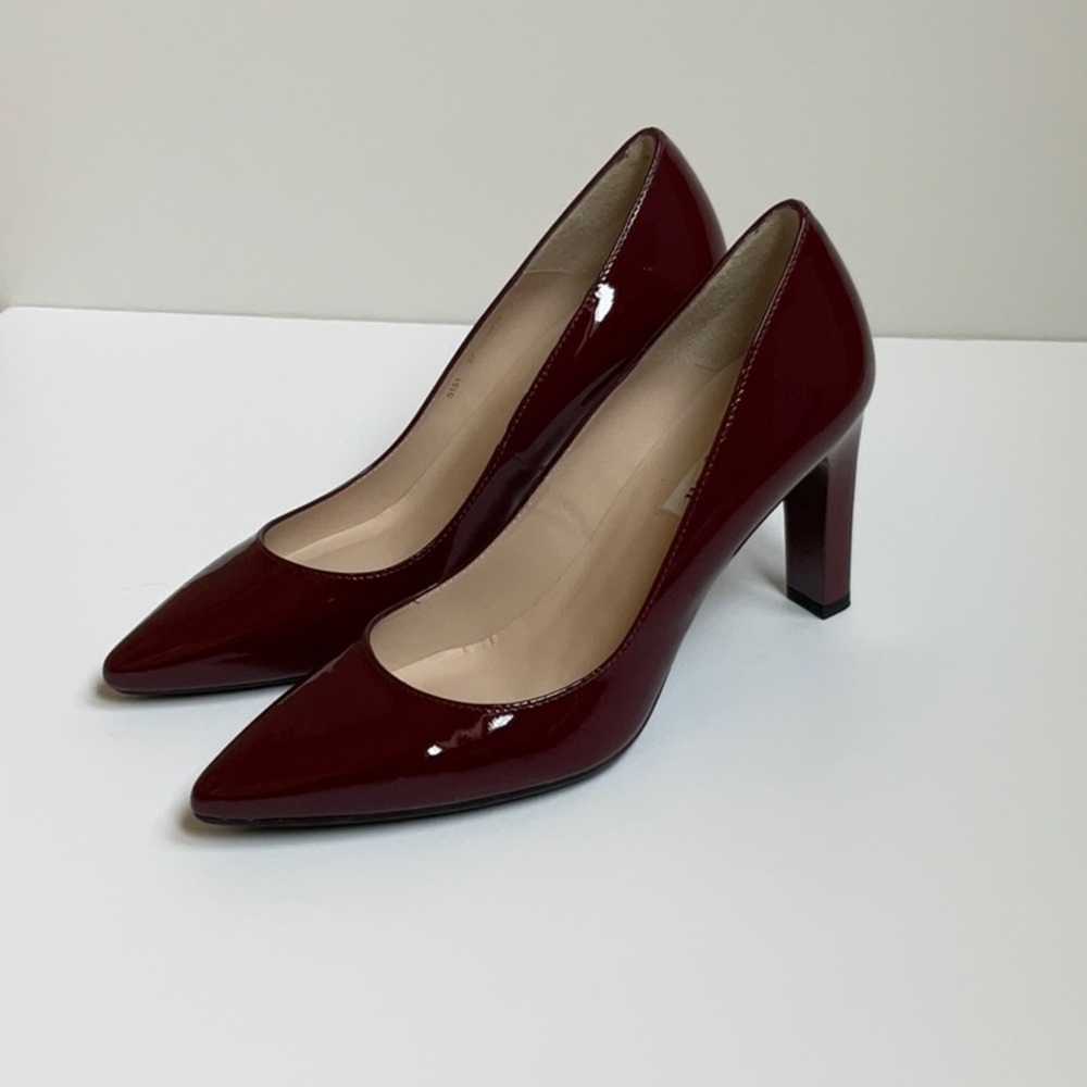 LK Bennett Tess Truffle Patent Leather Heels